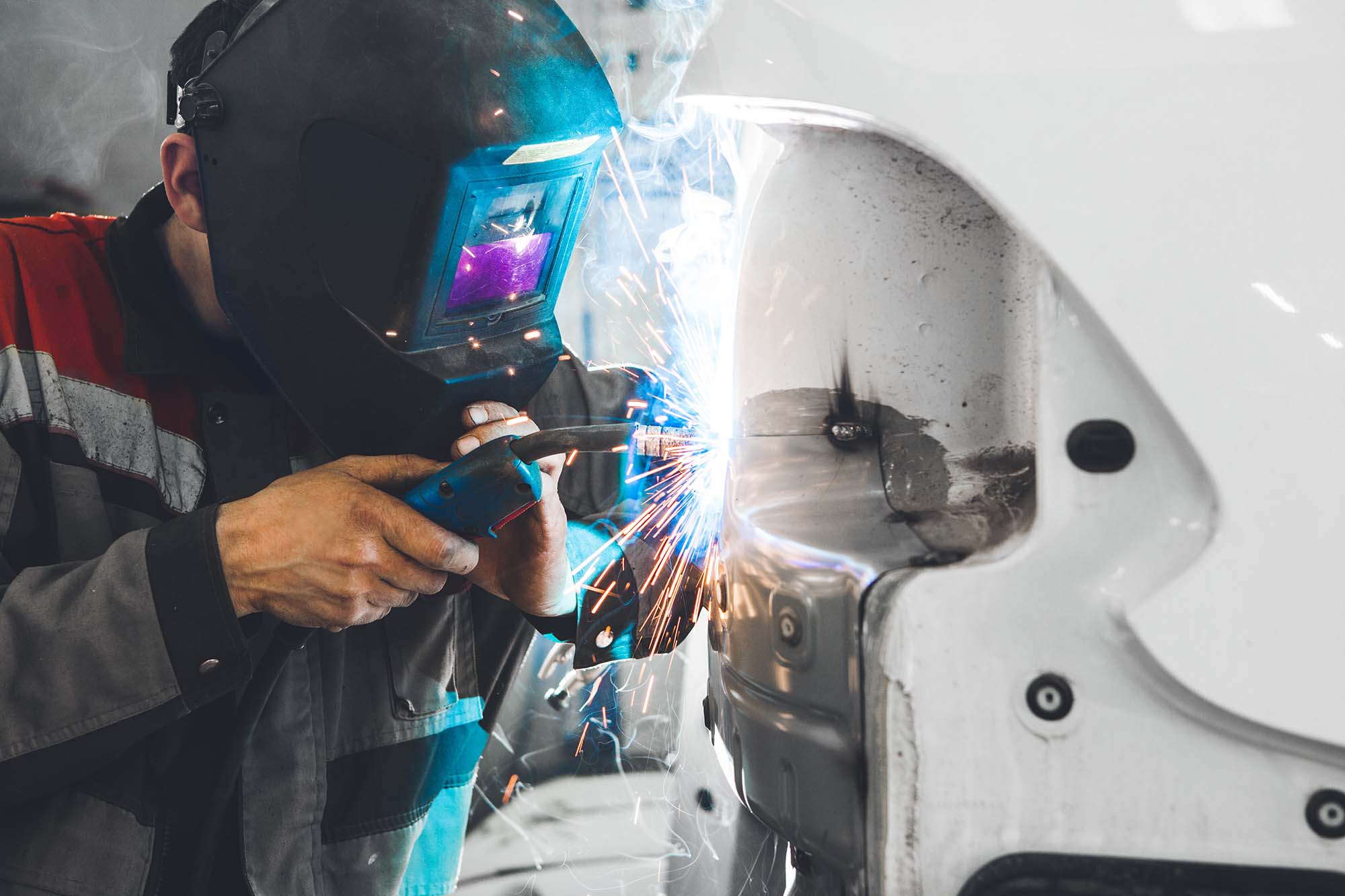Collision Repair Services - Welding Rear Panel